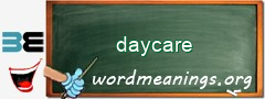 WordMeaning blackboard for daycare